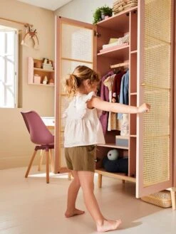 Armoire Cannage LIGNE POÉSIE Rose - Vertbaudet -Périphériques Pour Enfants armoire cannage ligne poesie 3