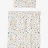 Couette + Oreiller Poupon En Gaze De Coton Blanc Fleuri - Vertbaudet -Périphériques Pour Enfants couette oreiller poupon en gaze de coton