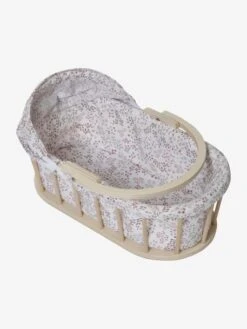Couffin Pour Poupon En Bois FSC® Et Tissu Beige - Vertbaudet -Périphériques Pour Enfants couffin pour poupon en bois fsc et tissu 2