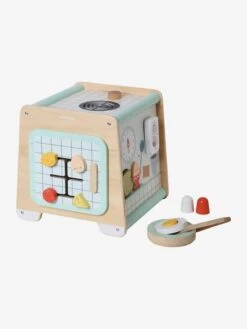 Cube D'activités Cuisinette En Bois FSC® Beige - Vertbaudet -Périphériques Pour Enfants cube dactivites cuisinette en bois fsc 2