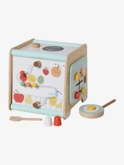 Cube D'activités Cuisinette En Bois FSC® Beige - Vertbaudet -Périphériques Pour Enfants cube dactivites cuisinette en bois fsc 4
