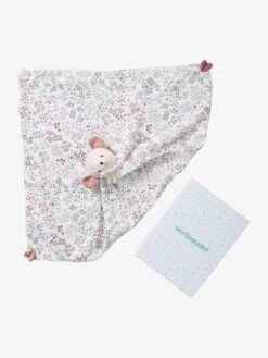 Doudou Carré En Gaze De Coton GRENIER Blanc - Vertbaudet -Périphériques Pour Enfants doudou carre en gaze de coton grenier 3