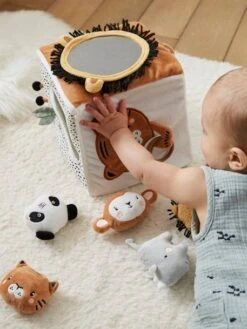 Grand Cube D'activités En Tissu TANZANIE Multicolore - Vertbaudet -Périphériques Pour Enfants grand cube dactivites en tissu tanzanie 5