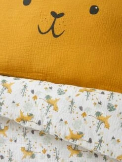 Housse De Couette Bébé En Gaze De Coton HANOÏ Ivoire Imprimé - Vertbaudet -Périphériques Pour Enfants housse de couette bebe en gaze de coton hanoi 3