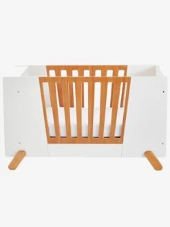 Lit Bébé Avec Barrière Amovible + Rangement Bibliothèque LIGNE PIROUETTE Blanc - Vertbaudet -Périphériques Pour Enfants lit bebe avec barriere amovible rangement bibliotheque ligne pirouette 4