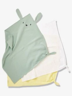 Lot De 3 Langes En Gaze De Coton MENTHE A L'EAU Vert / Multicolore - Vertbaudet -Périphériques Pour Enfants lot de 3 langes en gaze de coton menthe a leau 1