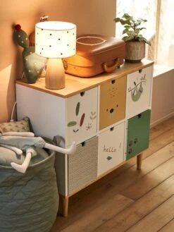 Meuble 6 Bacs Jungle Blanc - Vertbaudet -Périphériques Pour Enfants meuble 6 bacs jungle 3