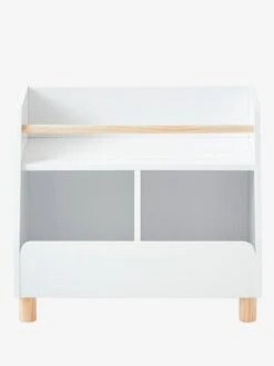 Meuble De Rangement Mixte étagère + Bacs LIGNE PTILOU Blanc/bois - Vertbaudet -Périphériques Pour Enfants meuble de rangement mixte etagere bacs ligne ptilou 2