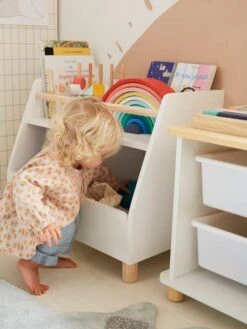 Meuble De Rangement Mixte étagère + Bacs LIGNE PTILOU Blanc/bois - Vertbaudet -Périphériques Pour Enfants meuble de rangement mixte etagere bacs ligne ptilou 3