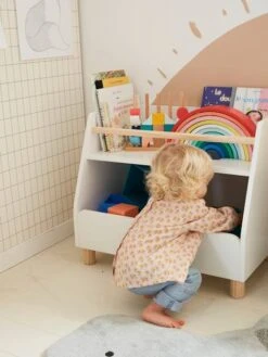 Meuble De Rangement Mixte étagère + Bacs LIGNE PTILOU Blanc/bois - Vertbaudet -Périphériques Pour Enfants meuble de rangement mixte etagere bacs ligne ptilou 5