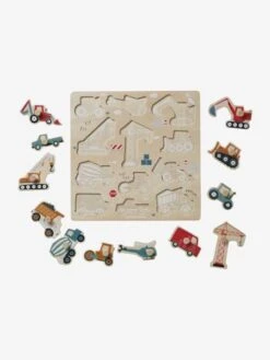 Puzzle Boutons Chantier En Bois FSC® Jaune - Vertbaudet -Périphériques Pour Enfants puzzle boutons chantier en bois fsc 2