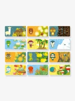 Puzzle Duo Cache-Cache - DJECO Multicolore - Djeco -Périphériques Pour Enfants puzzle duo cache cache djeco 2