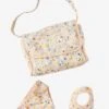 Sac à Langer Poupon + Couche + Bavoir En Gaze De Coton Rose - Vertbaudet -Périphériques Pour Enfants sac a langer poupon couche bavoir en gaze de coton