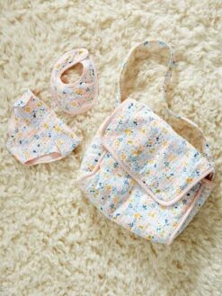 Sac à Langer Poupon + Couche + Bavoir En Gaze De Coton Rose - Vertbaudet 10 Sac à Langer Poupon + Couche + Bavoir En Gaze De Coton Rose - Vertbaudet -Périphériques Pour Enfants sac a langer poupon couche bavoir en gaze de coton 2