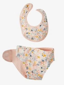 Sac à Langer Poupon + Couche + Bavoir En Gaze De Coton Rose - Vertbaudet 12 Sac à Langer Poupon + Couche + Bavoir En Gaze De Coton Rose - Vertbaudet -Périphériques Pour Enfants sac a langer poupon couche bavoir en gaze de coton 4