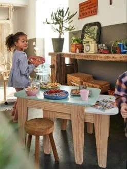 Tables Gigognes Gris Vert/bois + Blanc/bois - Vertbaudet -Périphériques Pour Enfants tables gigognes 5