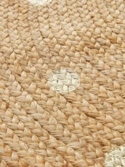 Tapis Jute à Pois Dorés Beige Clair Uni Avec Decor - Vertbaudet -Périphériques Pour Enfants tapis jute a pois dores 3