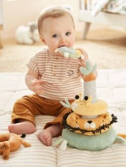 Tour à Empiler En Tissu TANZANIE Multicolore - Vertbaudet -Périphériques Pour Enfants tour a empiler en tissu tanzanie 2